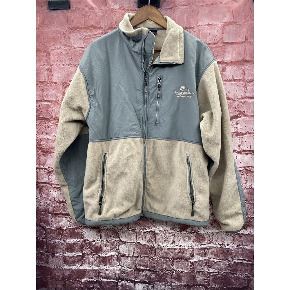 Landway Fleece Mens L Soft-Shell Jacket Fleece Lined Full Zip Rocky Mountain